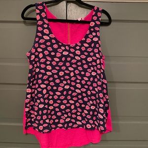 Lilly Pulitzer Kiss Bocce Tank Size Large L